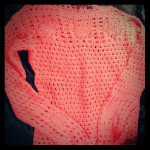 Jeanne Pierre boat neck open stitch sweater